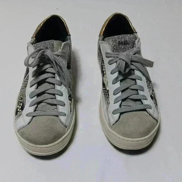 P448 John You can Surf Later  Italian Leather sneakers. Ladies size 7 (37) - Picture 3 of 9